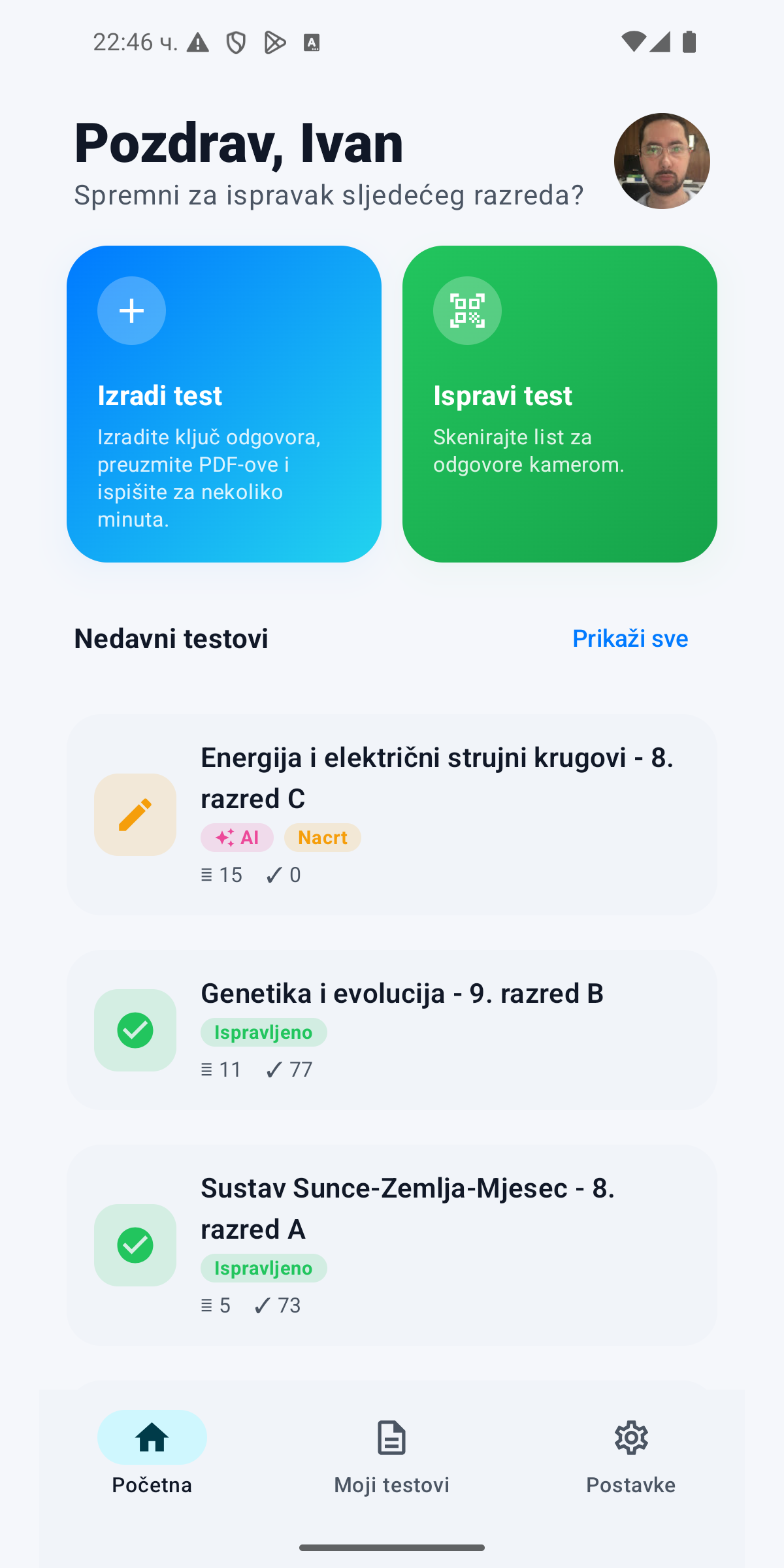 Web ploča nastavnika